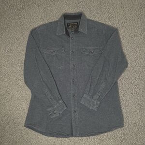 Grizzly Mountain Shirt Mens Large Long Sleeve Chamois Flannel GRAY Button Up
